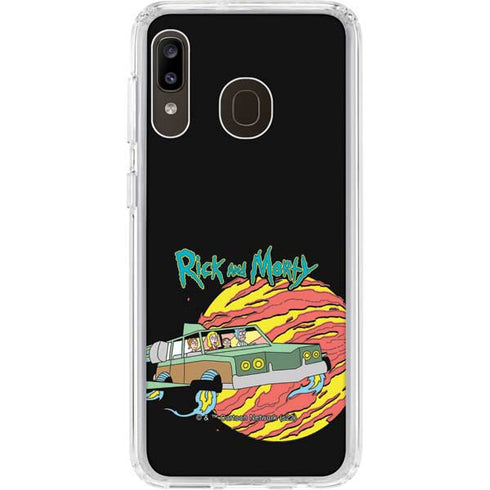 Adult Swim Rick and Morty Family Wagon Galaxy A20 Clear Case